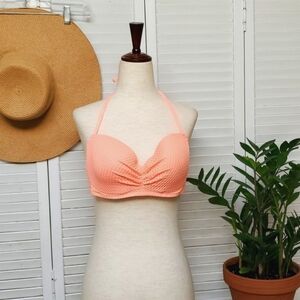 NWOT Shade & Shore Size 36 C Coral Lightly Padded Bikini Top